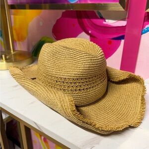 Tan Straw Cowboy Hat